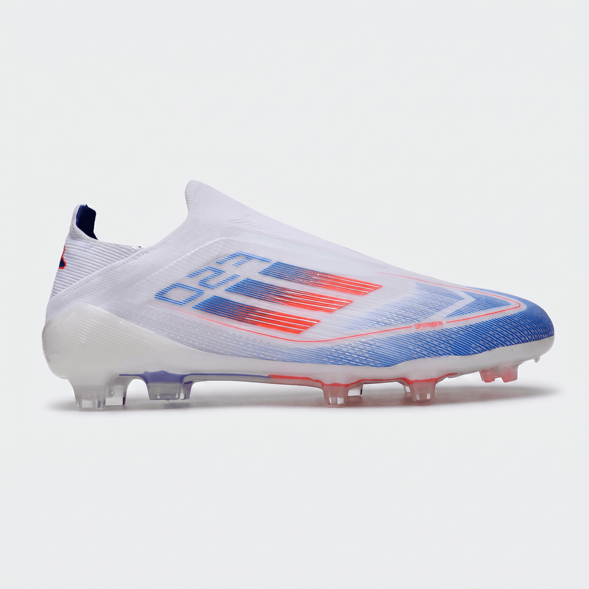 F50 Laceless FG White / Solar Red / Lucid Blue