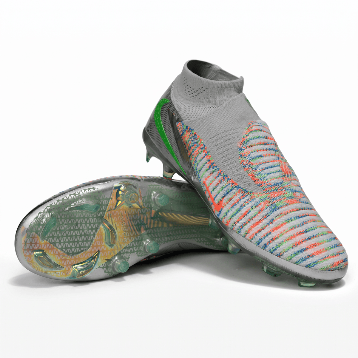 Phantom 6 High FG Metallic Silver / Multi-Color / Green / Crimson