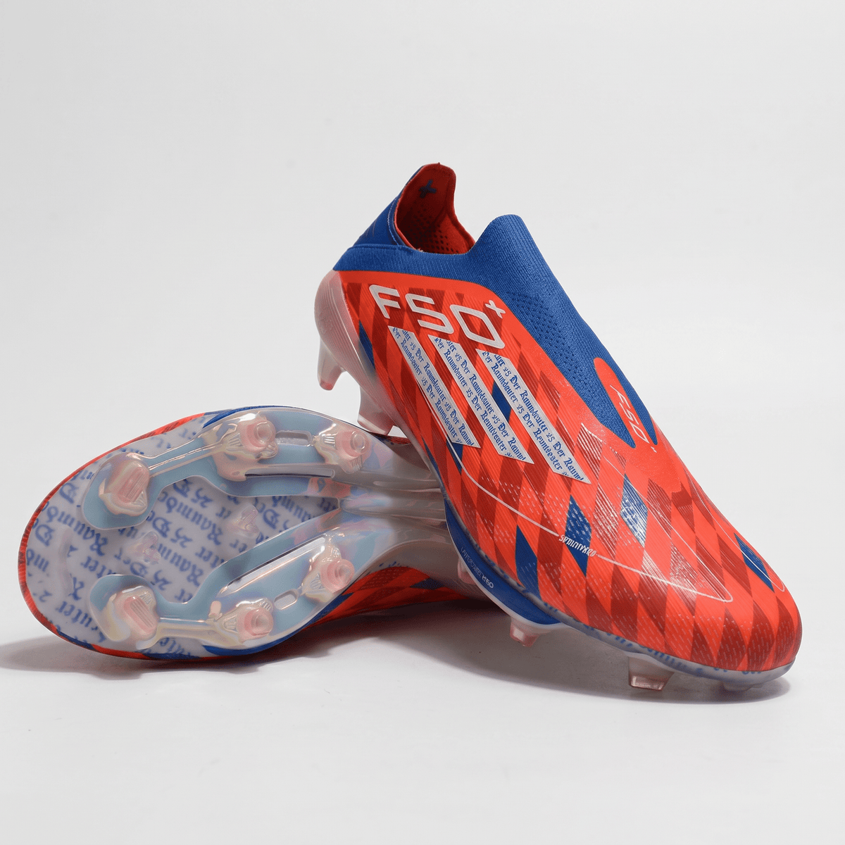 F50 LL Laceless SE Solar Red / Lucid Blue / Footwear Whit