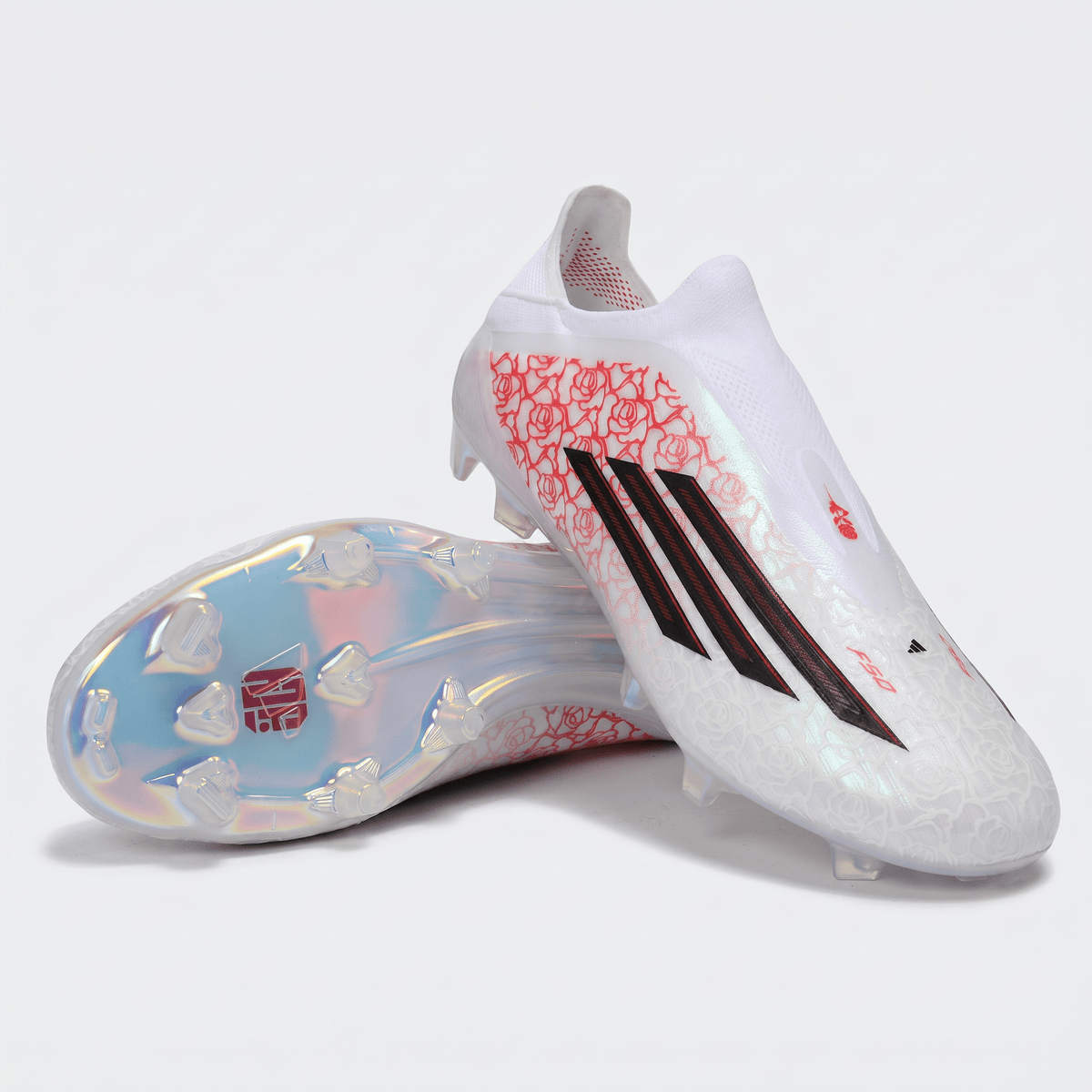 F50+ Laceless FG Footwear White / Core Black / Lucid Red