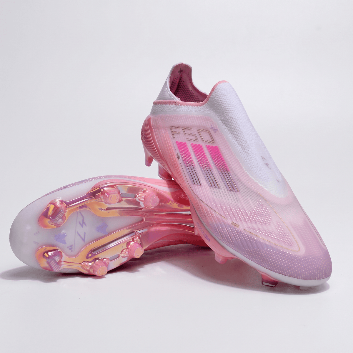 F50 Laceless FG Clear Pink / Purple Glow / Light Pink