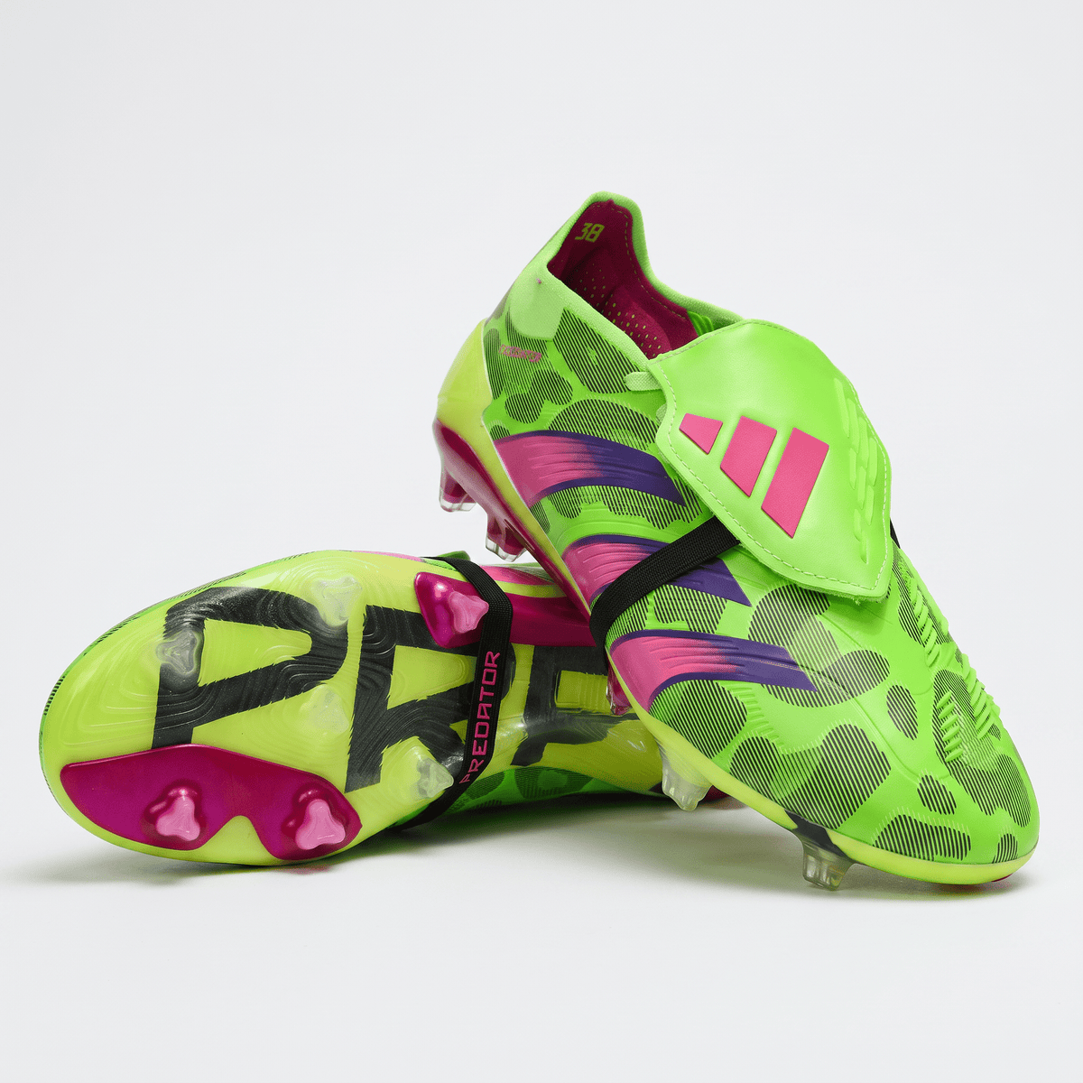 Predator Fold-Over Tongue FG Solar Red / Cloud White / Pulse Lime