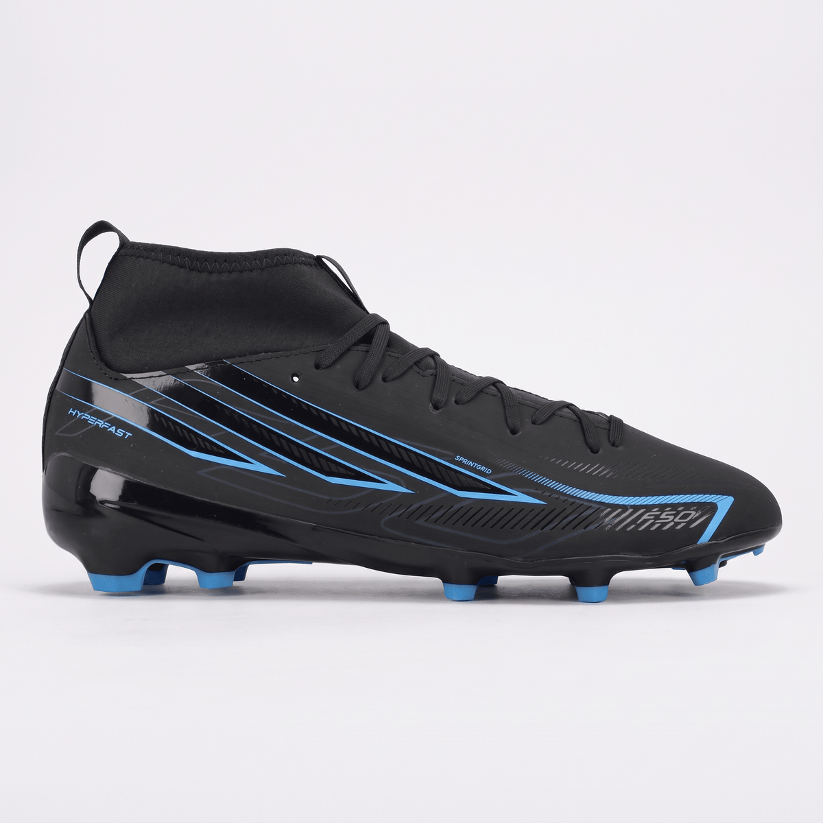 F50 Hyperfast League Mid Cut FG Core Black / Lucid Ray Blue